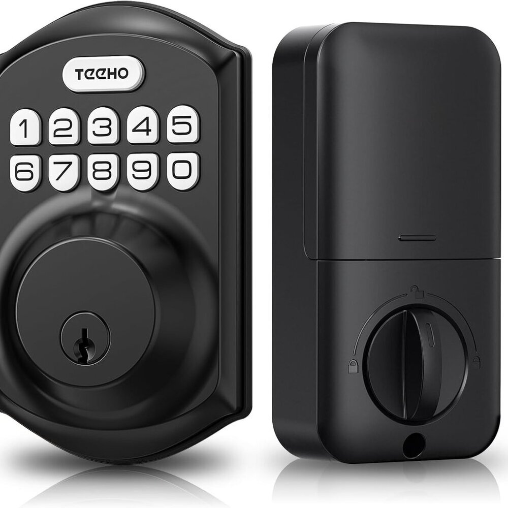 TE001 Keyless Entry Door Lock with Keypad - Smart Deadbolt Lock for Front Door w